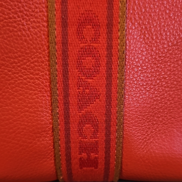 Coach EUC Smith Tote Bag Detachable Crossbody Strap Miami Red - Picture 5 of 12